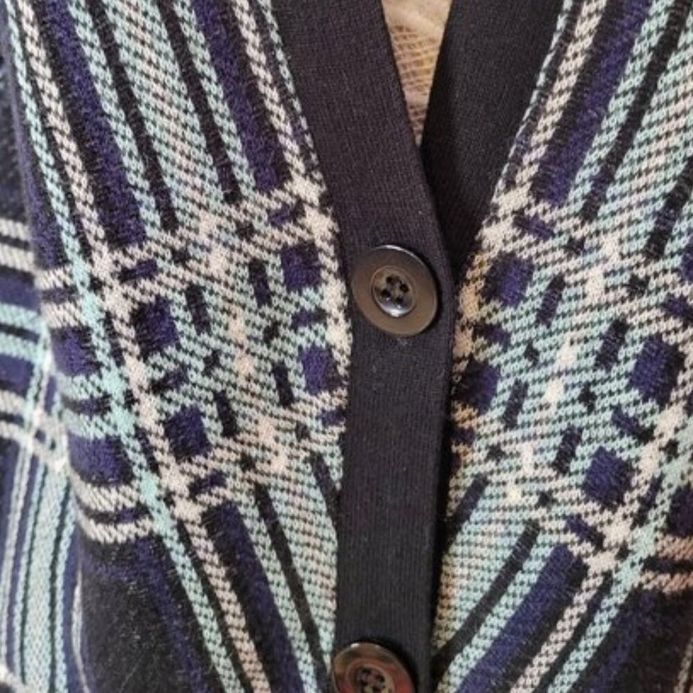 Bcbgeneration Plaid Button Front Cardigan Sweater… - image 2